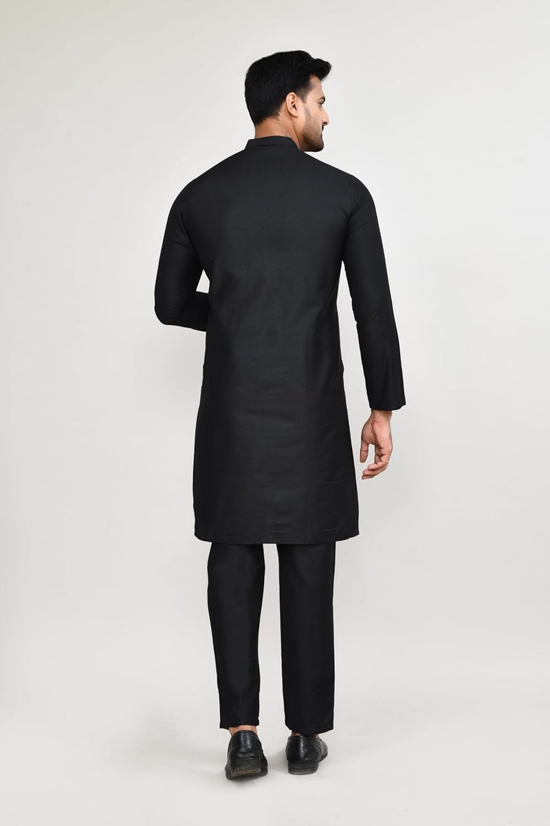 POLY2FAB Hathkargha Cotton Kurta for Men | Full Sleeve Regular Fit Kurta with Mandarin Collar | Traditional, Festive & Wedding Ethnic Wear - Image 2